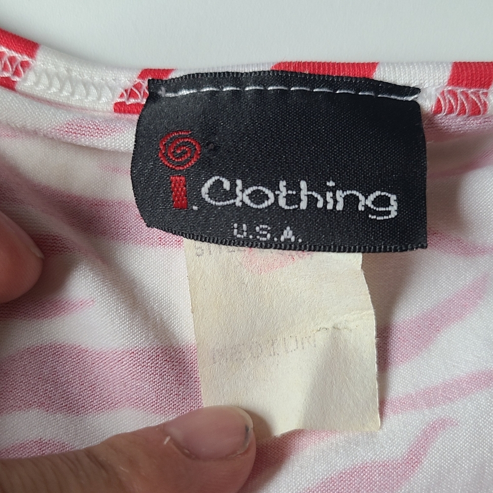 Red and White Zebra Print Crop Top - Picture 2 of 2